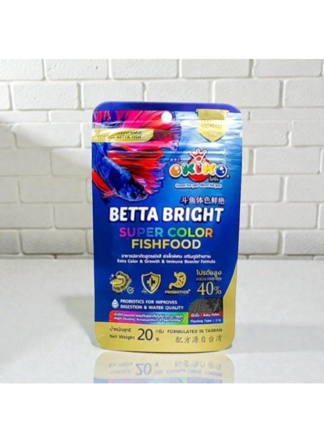 Okiko Betta Bright Super Color Fish Food - 20g - Image 2